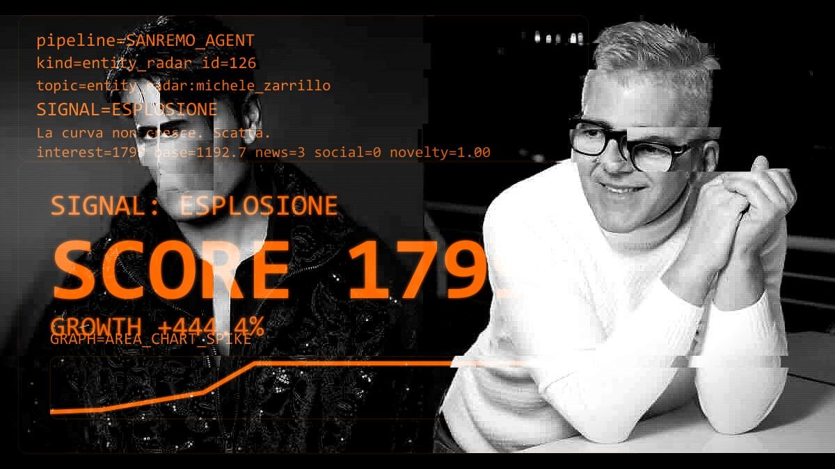 Michele Zarrillo: il radar rileva un picco